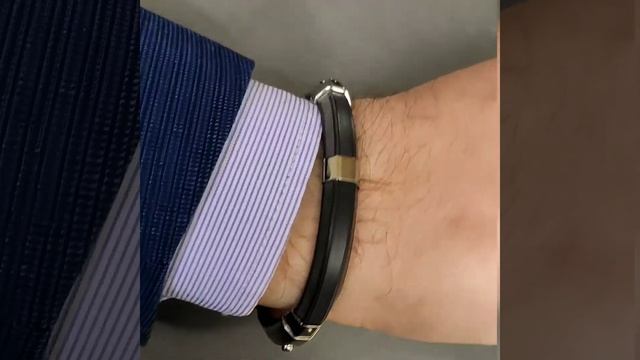 Zancan EXB 306 N Браслет мужской каучук серебро с вставками золота смотреть онлайн