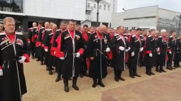 Казаки на параде