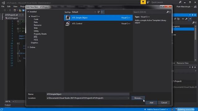 Visual Studio 2017 ATL Object UUID Bug смотреть онлайн