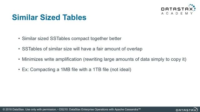 DS210.16 Size-Tiered Compaction | Operations with Apache Cassandra смотреть онлайн
