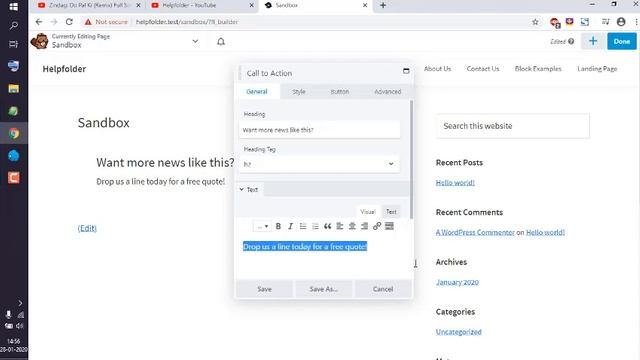 WordPress Beaver Builder - How to Add Call to Action Module смотреть онлайн