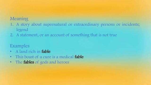 Fable Meaning and Example Sentences смотреть онлайн