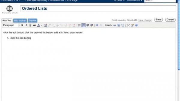 How to use ordered lists in Atlassian's Confluence Wiki - Confluence Training by Adaptavist