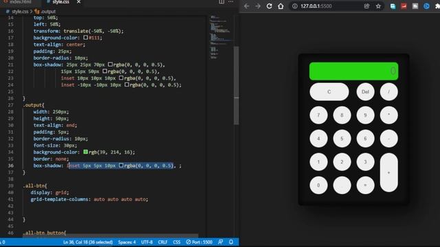 Calculator html css javascript | Calculator working js bangla tutorial смотреть онлайн