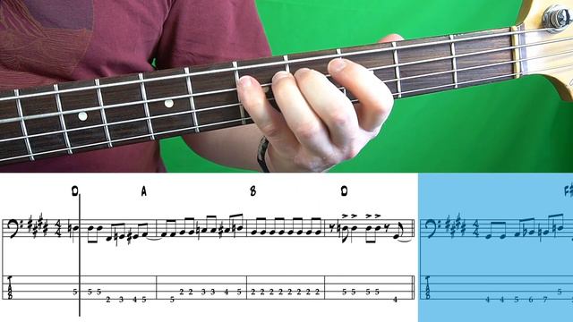 Santana - All I Ever Wanted (Bass cover with tabs) смотреть онлайн