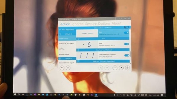Gesturesign app - ADD 2 Finger tap for Undo (like procreate) - Win10 gestures w/out trackpad overla