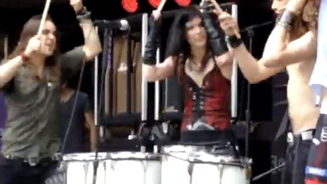 Halestorm Live Rock On The Range Drum Solo