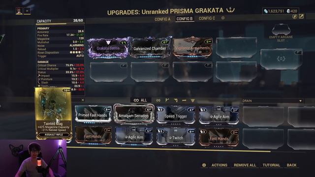 Warframe Prisma Grakata Riven Build! 144% Crit Damage 117% Multishot Riven! смотреть онлайн