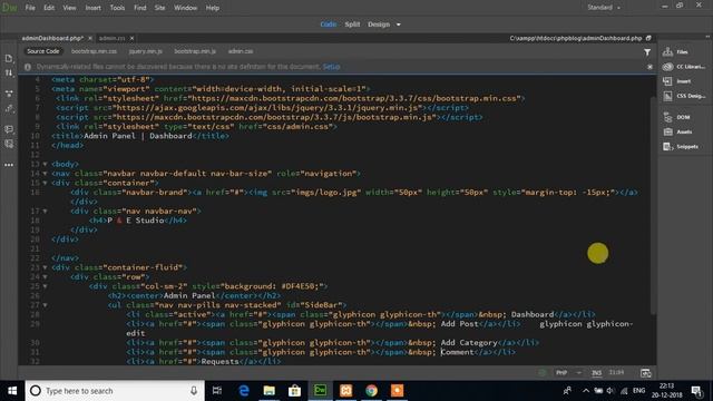 PHP Blog part 4 Adding Icon | Designing Admin Panel part 3 смотреть онлайн