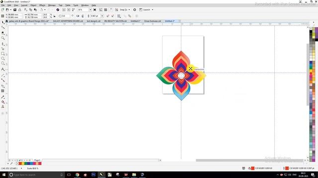 How To Tutorial Flower Corel Draw Design смотреть онлайн