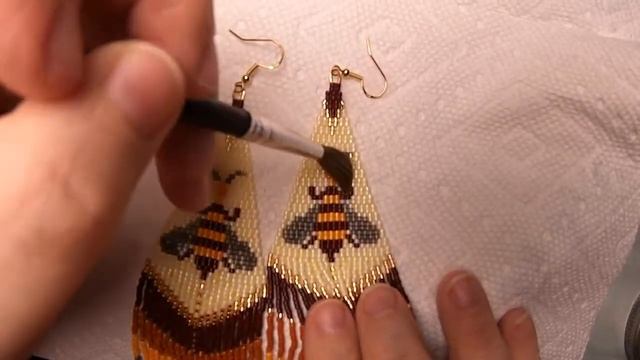 Beaded Fringe Earring Top Stability Tutorial смотреть онлайн