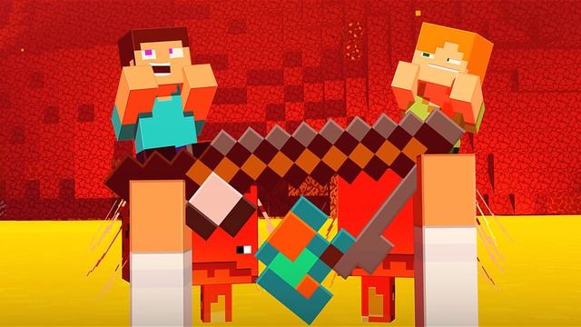 ГОНКА В АДУ Нуб Vs. Про! Minecraft Анимация | Жизнь в Minecraft Алекс и Стива