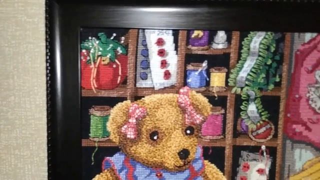 Dimensions "Bear Button Trouble"(Плюшевые мишки и пуговицы)/Готовая работа. смотреть онлайн