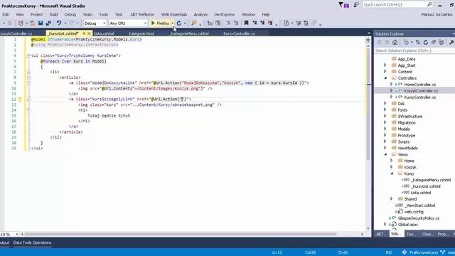 praktyczny kurs asp.net MVC (sklep internetowy) odc.9 смотреть онлайн