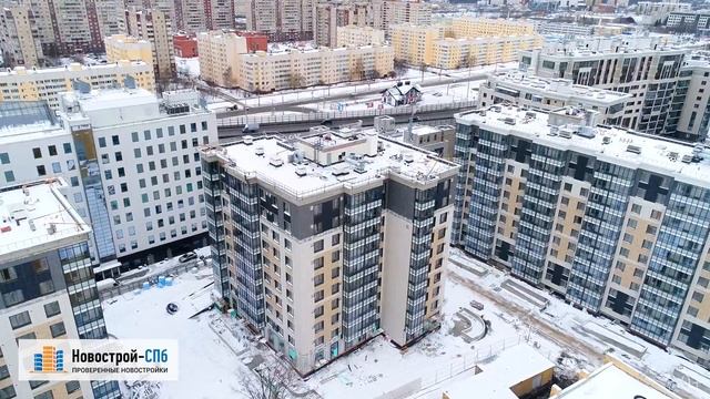 ЖК «LIFE-Приморский» от девелопера ГК «Пионер» (аэросъемка: январь 2018 г.) смотреть онлайн