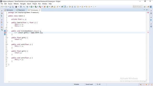 Java Game Programming #7 - Creating a Camera that Follows the Player! смотреть онлайн