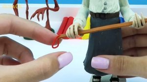 Учительница и Охотник из игры Маленькие Кошмары (Little Nightmares 2) | Лепим фигурки из пластилина