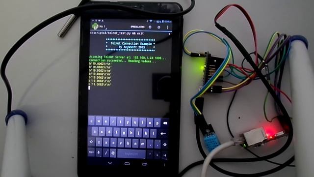 Arduino TelNet Server with Android QPython TelNet Client смотреть онлайн