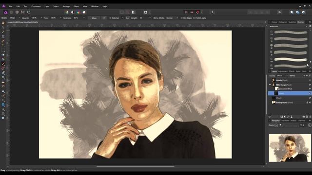 Affinity Photo - Working with another app plugin to make a watercolour image смотреть онлайн