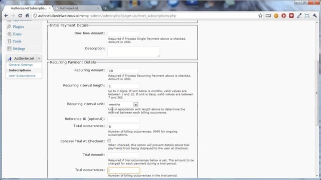 Authorize.net for WordPress Subscription Management смотреть онлайн