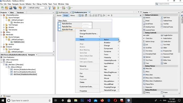 How to use RadioButto Menu Items in Java netbeans | Java JRadioButtonMenuItem | JMenu radio button смотреть онлайн