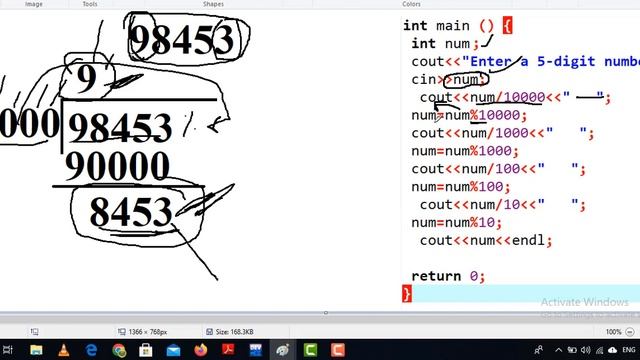 2.28 (Digits of an Integer) Write a program that separates five-digit integer into its digit смотреть онлайн