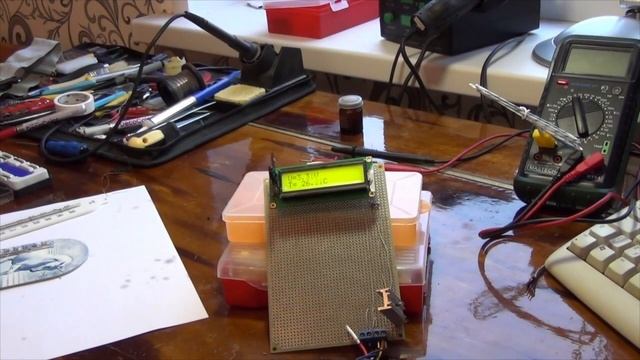 AVR ATMega 16 датчик температуры DOL114