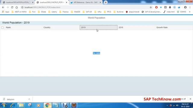 SAPUI5 Table with Local JSON File Data смотреть онлайн