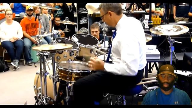 This Guys Kills Guitar Center Drum-off in Dress Clothes! смотреть онлайн