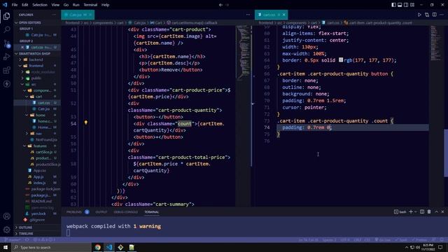 Complete E-Commerce using MERN || React and Redux Toolkit Course || Styling the Shopping Cart || 15 смотреть онлайн