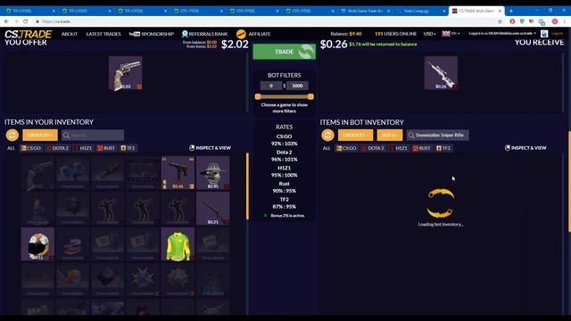 Trade 25$ - 50$ Dota 2 + Hizi/Z1BR + Rust смотреть онлайн