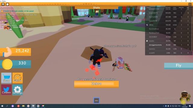 Играю в Roblox симулятор питомцев, как стать крутым качком смотреть онлайн