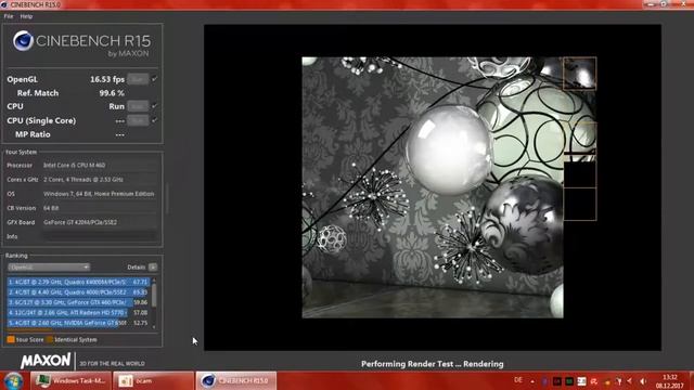 Cinebench R15 Laptop Acer 5742G Intel i5 460M Nvidia GT 420M 1 смотреть онлайн