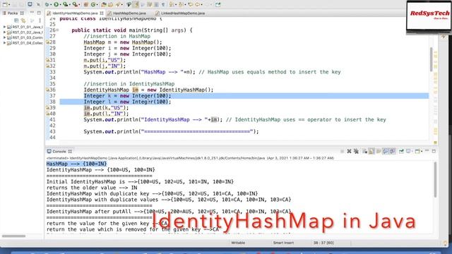 # 98 IdentityHashMap class in Java | IdentityHashMap (Java Platform SE 7 ) | Java | IdentityHashMap смотреть онлайн