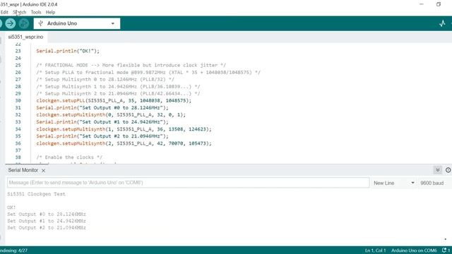 Si5351 Clock Generator I2C