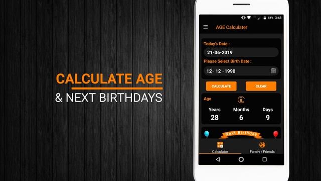 Age Calculator - Birthday Calendar & Reminder смотреть онлайн