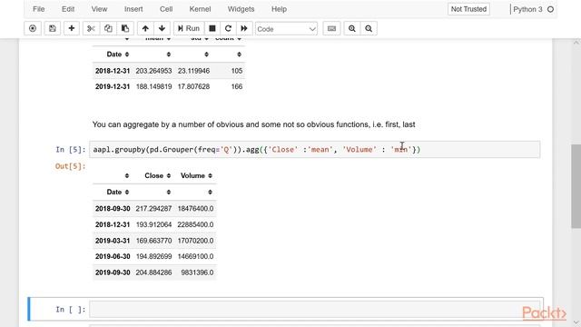Pandas and NumPy Tips, Tricks, and Techniques : Aggregation | packtpub.com смотреть онлайн