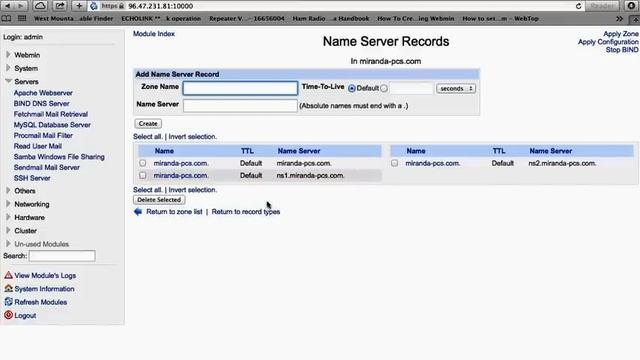 How to setup DNS using Webmin смотреть онлайн