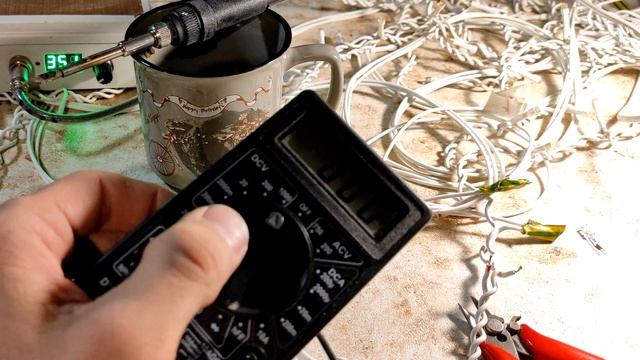 Как быстро поменять светодиод в гирлянде своими руками, простой ремонт новогодней гирлянды смотреть онлайн