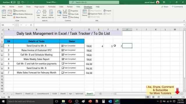 Create a Task Management System or To Do List in Excel смотреть онлайн