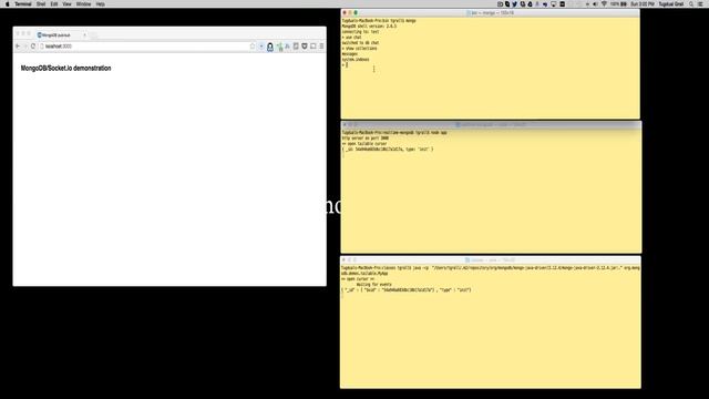 MongoDB Tailable Cursor Web Socket Demo смотреть онлайн