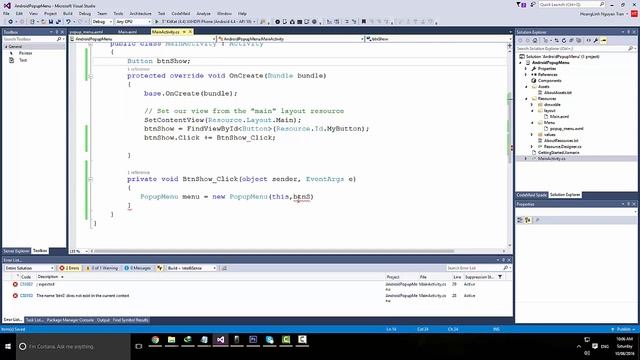 Xamarin Android Tutorial - Popup Menu смотреть онлайн