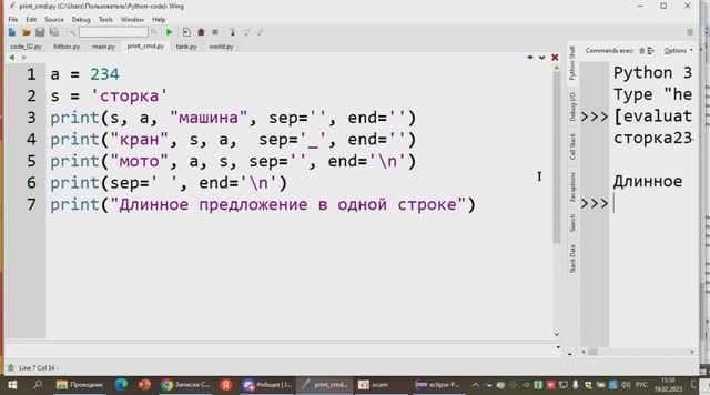 Python: всё о команде print() смотреть онлайн