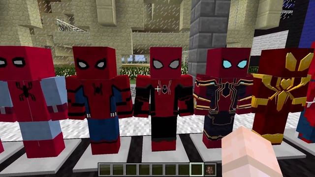 Все Костюмы Человека Паука В Майнкрафт | Обзор Модов В Майнкрафт #3 | Максимус / Maksimus