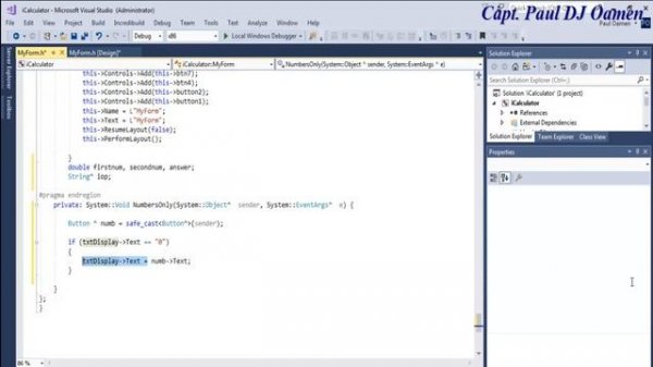 How to Create a C++ Calculator Using Windows Forms Application in Visual Studio 2017