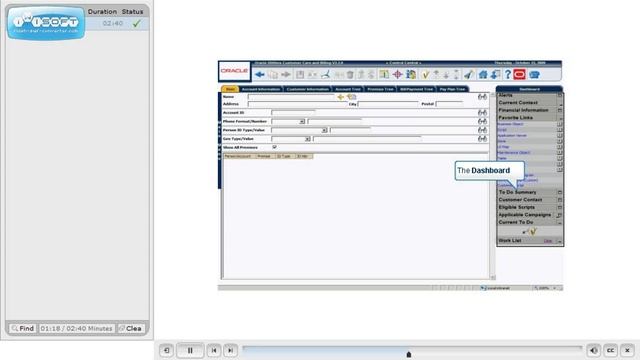 Oracle CC&B Training -Sample-Control Central смотреть онлайн