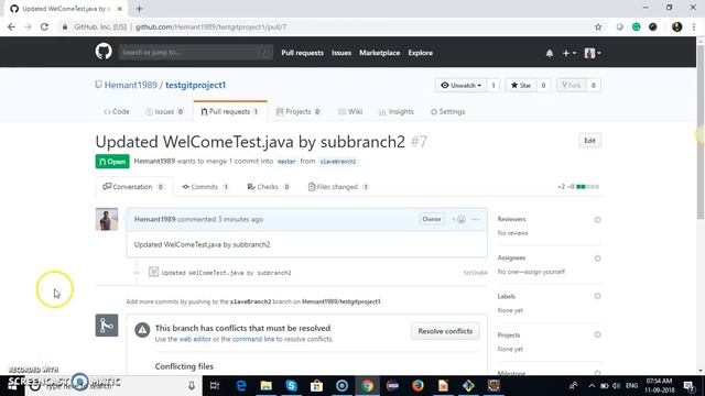 Github Tutorials - 3. How to resolve conflicts in Github смотреть онлайн