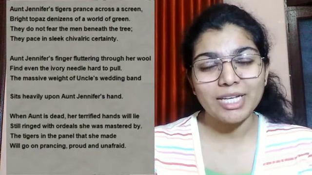 Aunt Jennifer's Tigers|Adrienne Rich|Class 12|NCERT|Fly High with Priya| смотреть онлайн