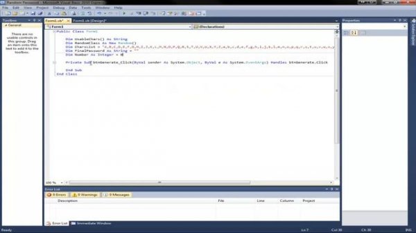 Random Password Generator Tutorial - Visual Basic
