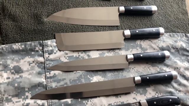 Кухонные ножи японские, филейные ножи из булатной стали от Позднякова Александра Кузница Акела смотреть онлайн